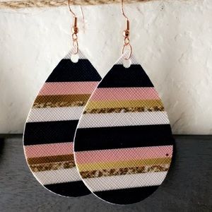 Faux leather earrings